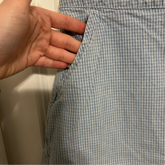 Vintage Gloria Vanderbilt Blue Gingham Wrap Skort Shorts Women’s 14 100% Cotton - Picture 3 of 14